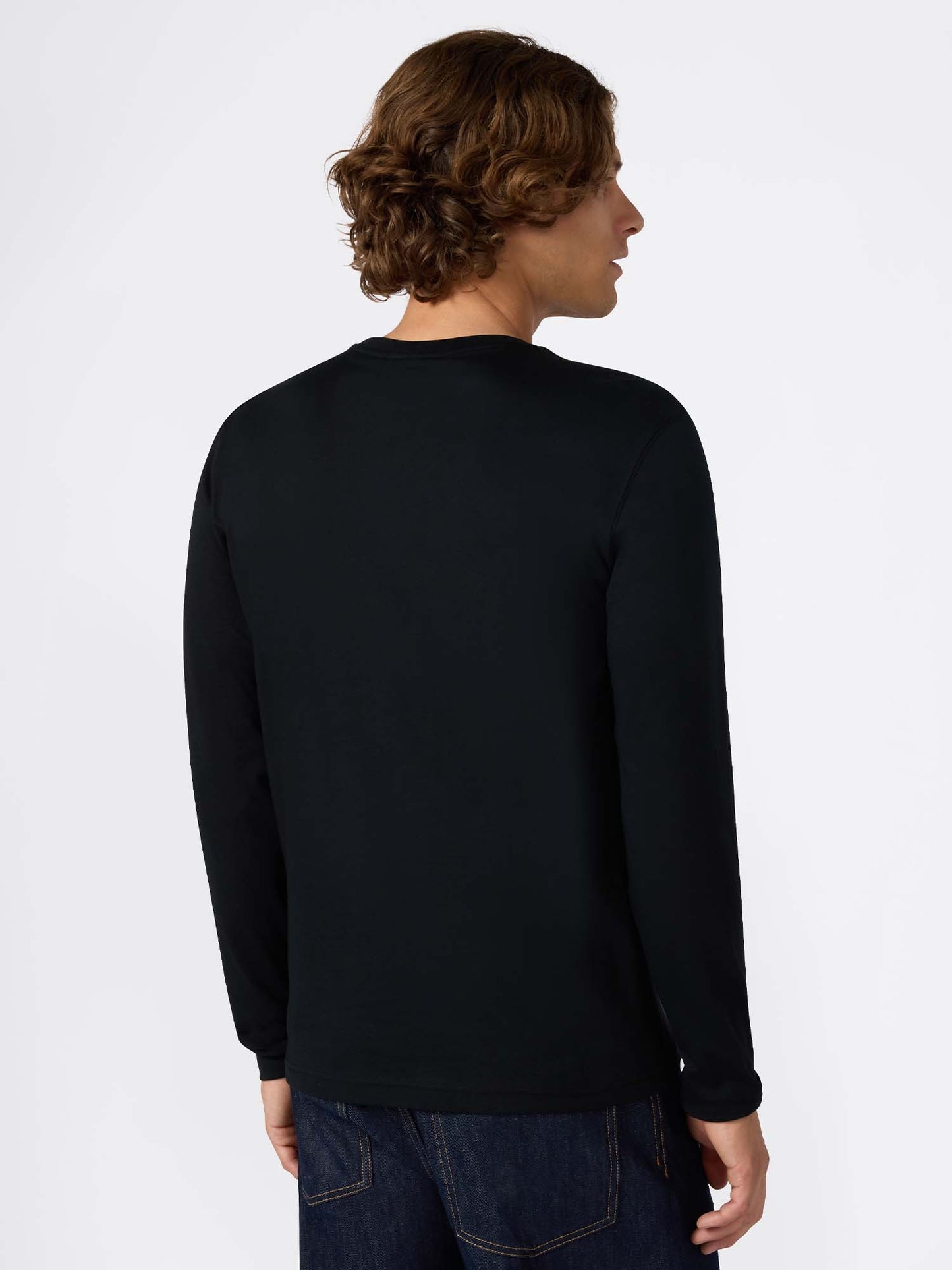 CHAMPION MAGLIA GIROCOLLO BASIC DA UOMO NERO