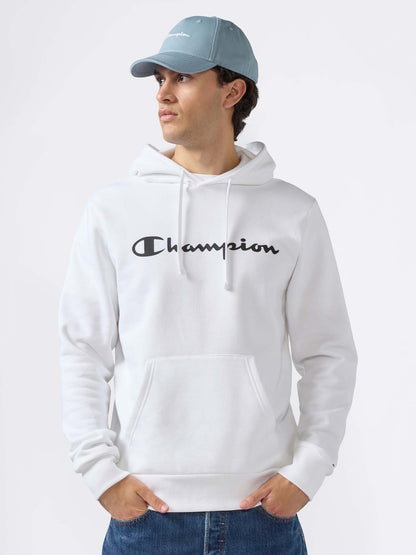 FELPA CON CAPPUCCIO CHAMPION DA UOMO BIANCO