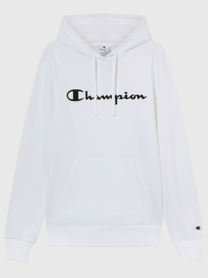 FELPA CON CAPPUCCIO CHAMPION DA UOMO BIANCO