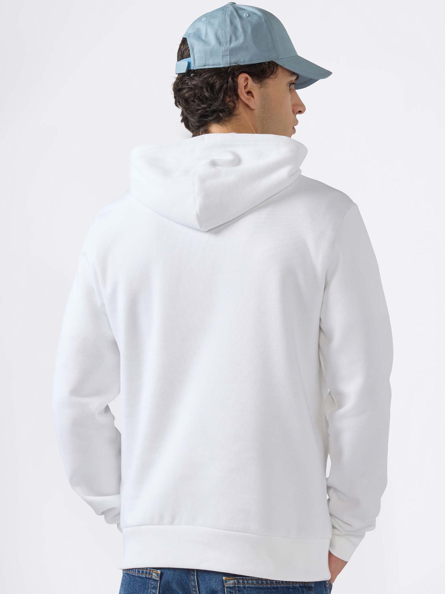 FELPA CON CAPPUCCIO CHAMPION DA UOMO BIANCO