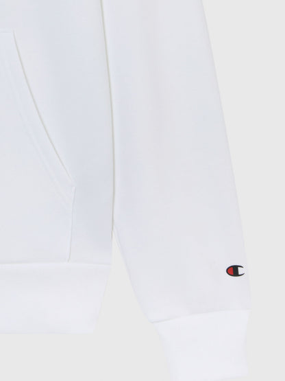 FELPA CON CAPPUCCIO CHAMPION DA UOMO BIANCO