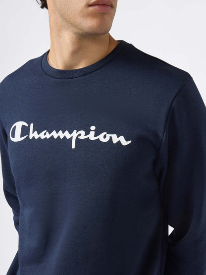 FELPA GIROCOLLO CHAMPION DA UOMO BLU