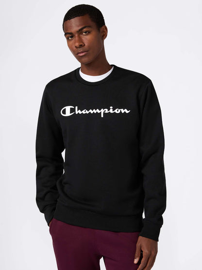 FELPA GIROCOLLO CHAMPION DA UOMO NERO