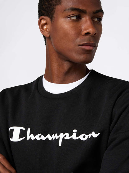 FELPA GIROCOLLO CHAMPION DA UOMO NERO