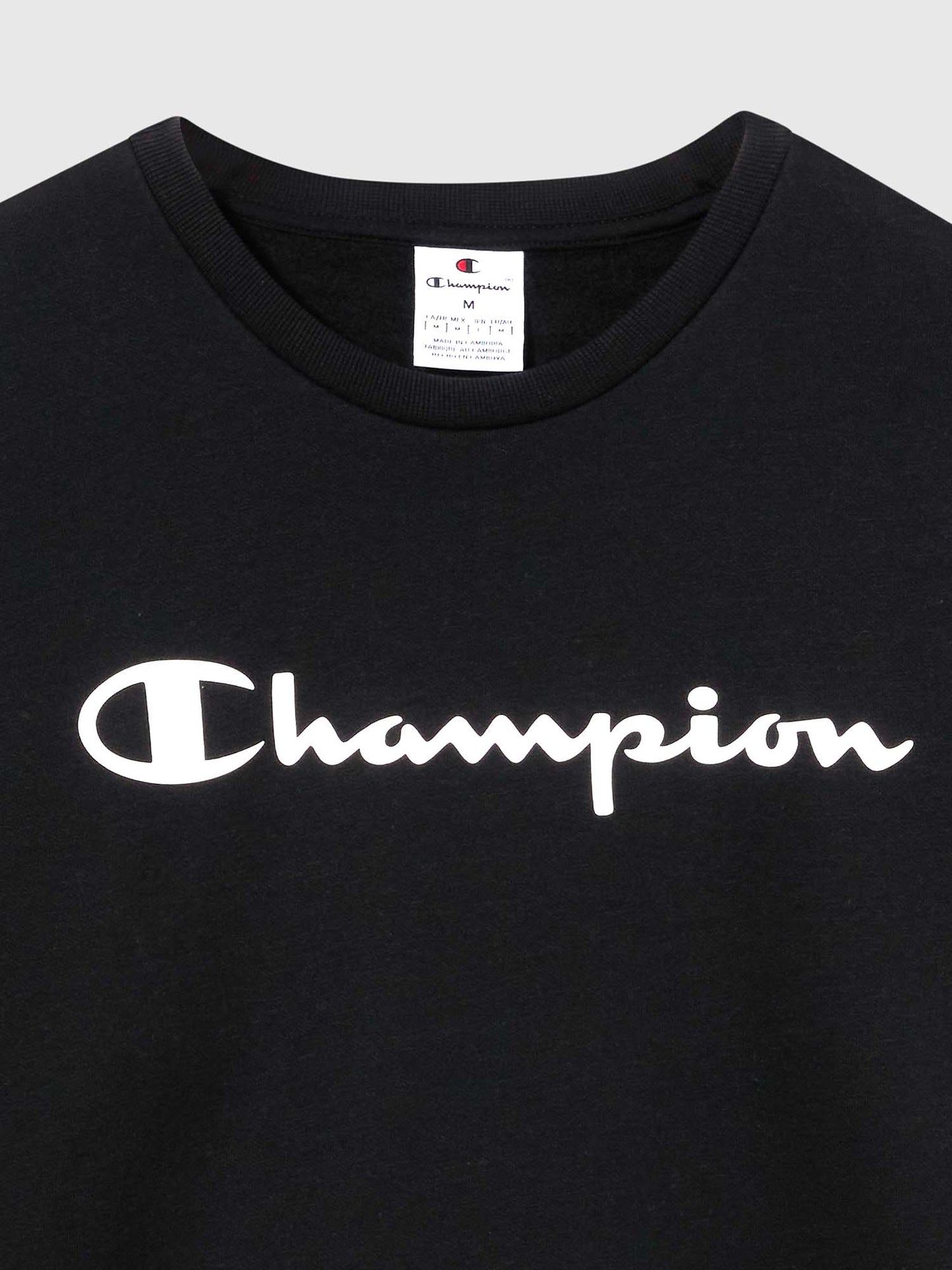 FELPA GIROCOLLO CHAMPION DA UOMO NERO