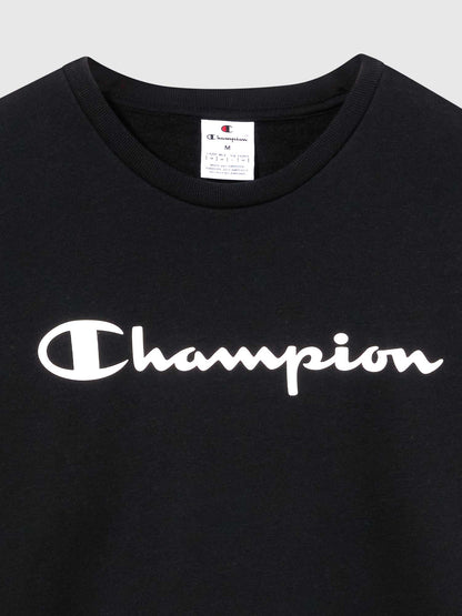 FELPA GIROCOLLO CHAMPION DA UOMO NERO