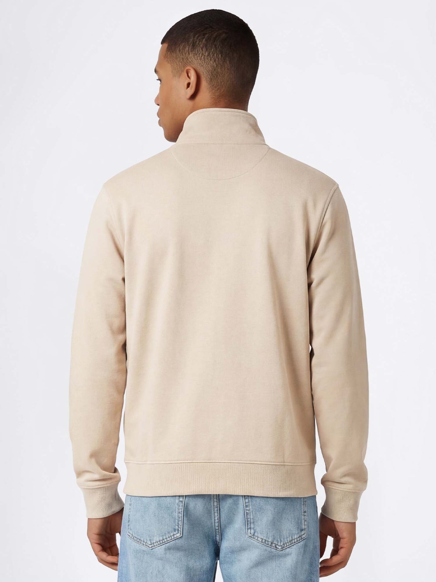 Felpa beige da uomo Champion con zip integrale