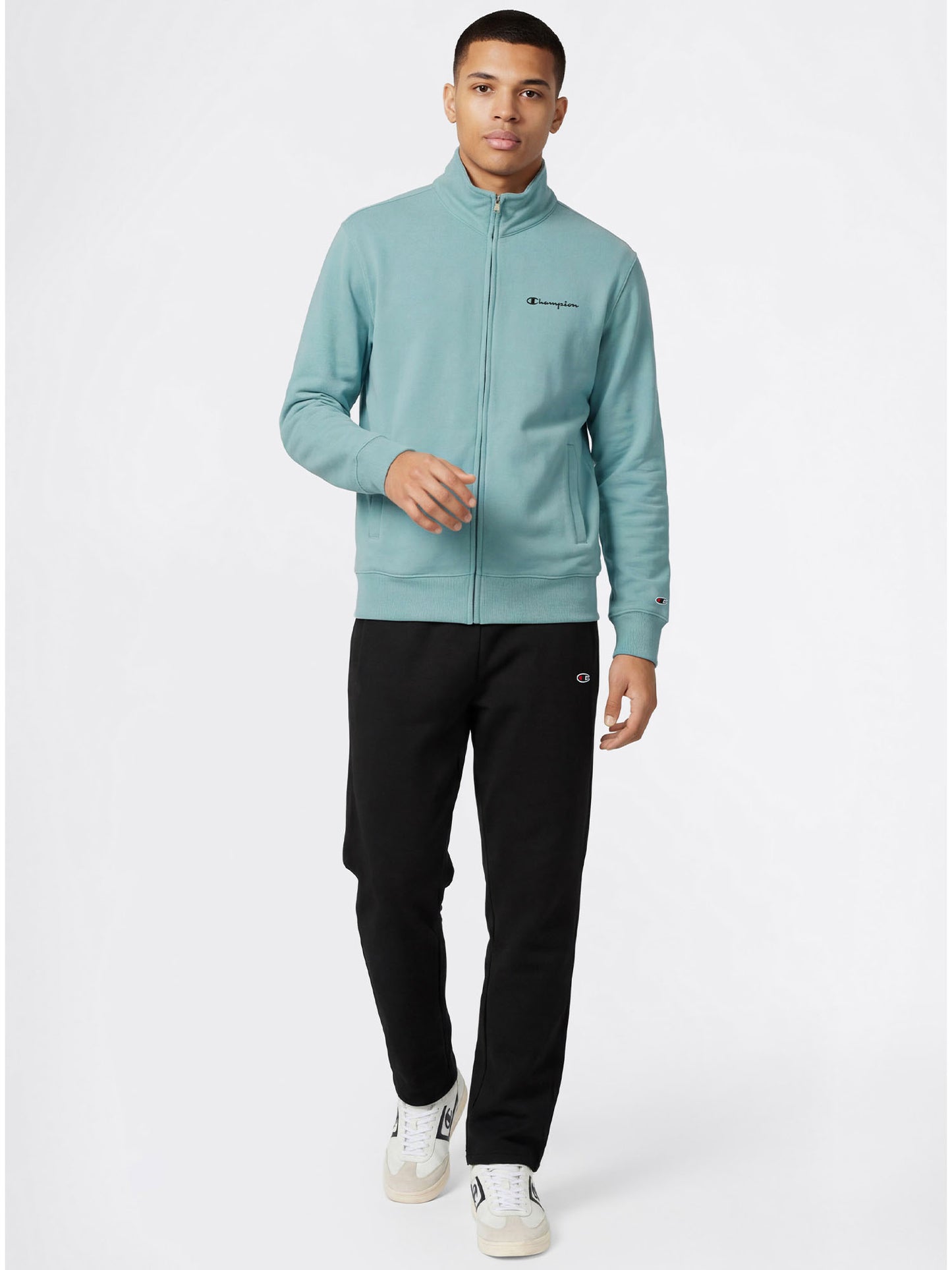 Champion tuta da uomo azzurra con zip full zip