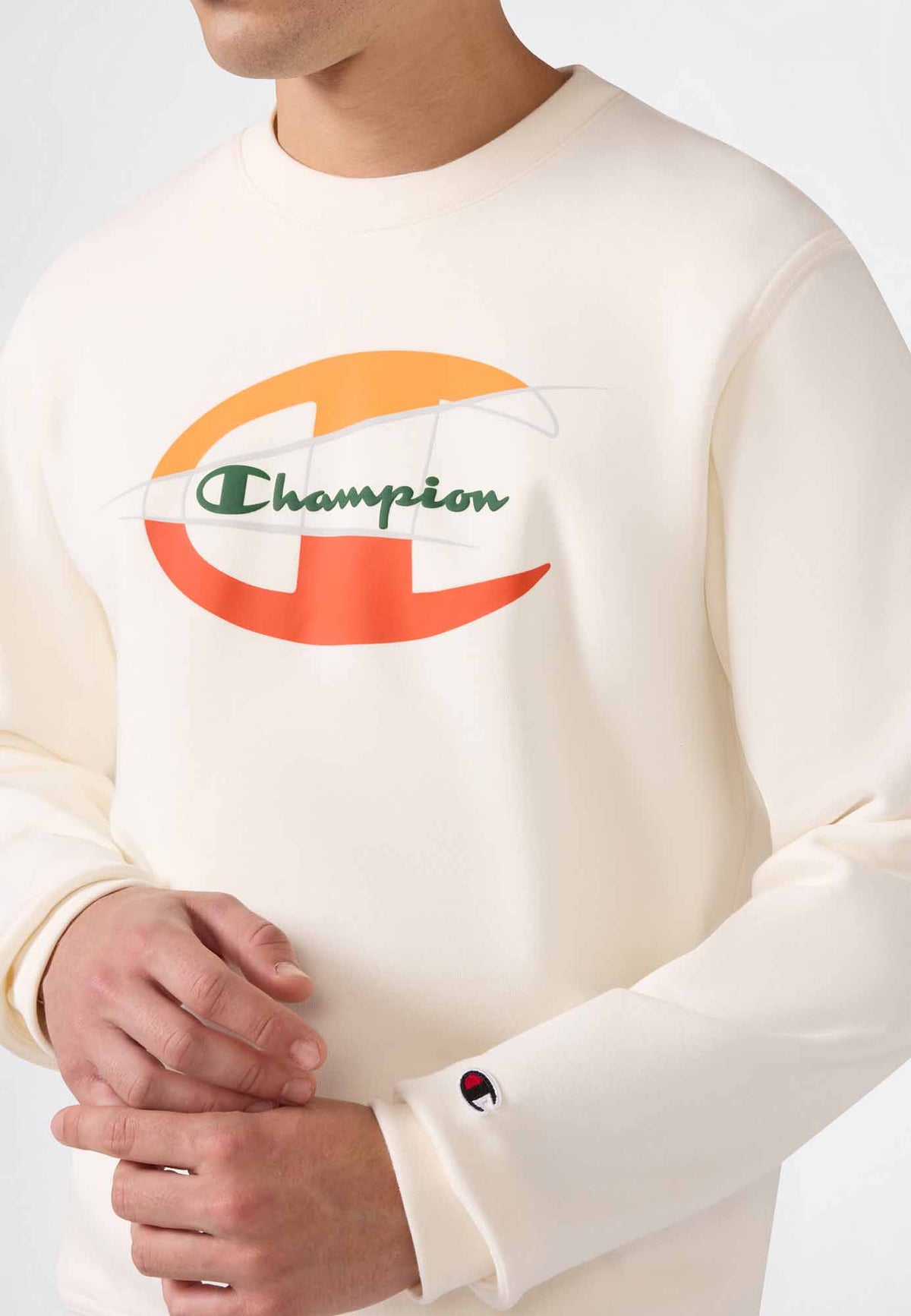 Champion felpa fl da uomo panna