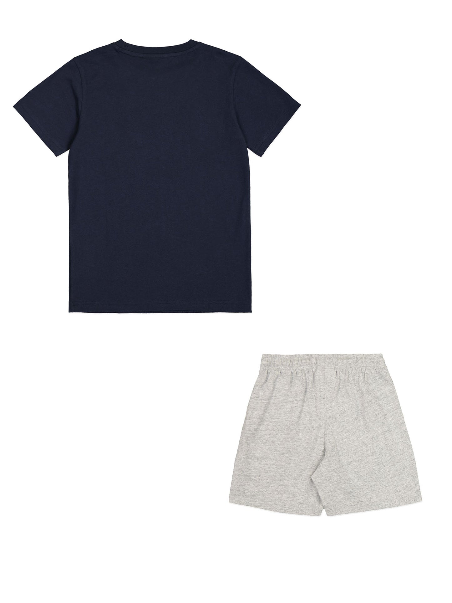 COMPLETO T-SHIRT CON SHORT CHAMPION BAMBINO BLU-GRIGIO