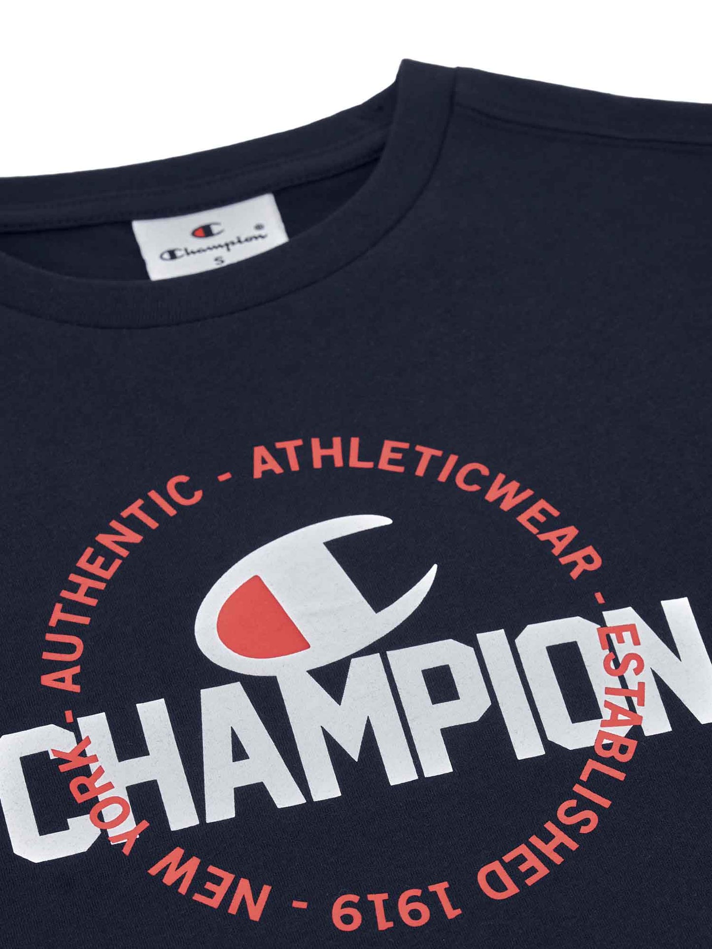 COMPLETO T-SHIRT CON SHORT CHAMPION BAMBINO BLU-GRIGIO