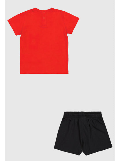 CHAMPION B. T-SH+SHO - ROSSO NERO