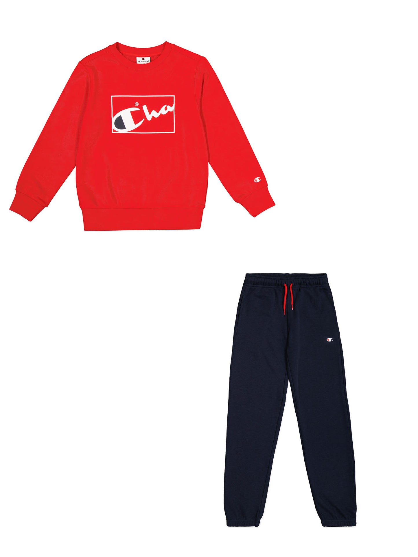 TUTA CHAMPION BAMBINO ROSSO BLU