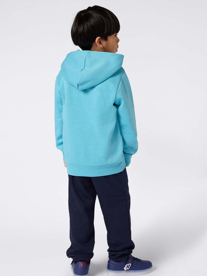 FELPA CON CAPPUCCIO CHAMPION DA BAMBINO CELESTE