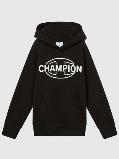 FELPA CON CAPPUCCIO CHAMPION DA BAMBINO NERO