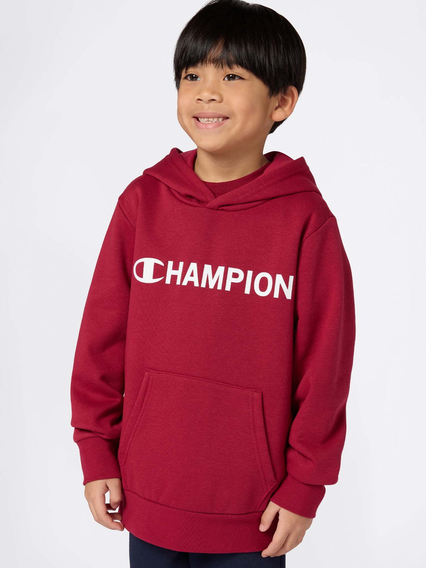 FELPA CON CAPPUCCIO CHAMPION DA BAMBINO BORDEAUX
