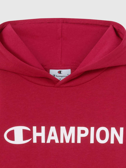 FELPA CON CAPPUCCIO CHAMPION DA BAMBINO BORDEAUX