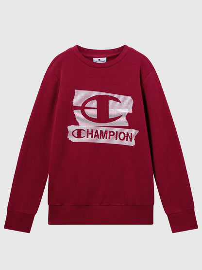 FELPA GIROCOLLO CHAMPION DA BAMBINO BORDEAUX