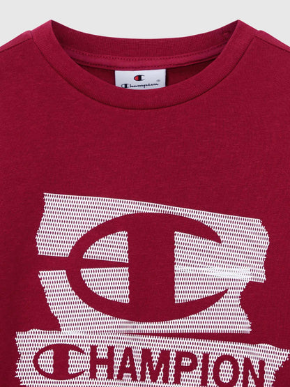 FELPA GIROCOLLO CHAMPION DA BAMBINO BORDEAUX