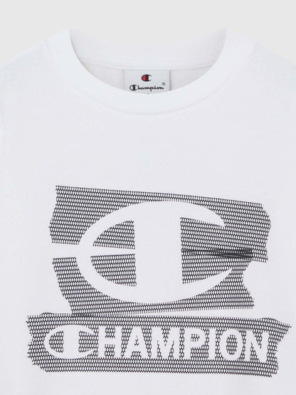 FELPA GIROCOLLO CHAMPION DA BAMBINO BIANCO