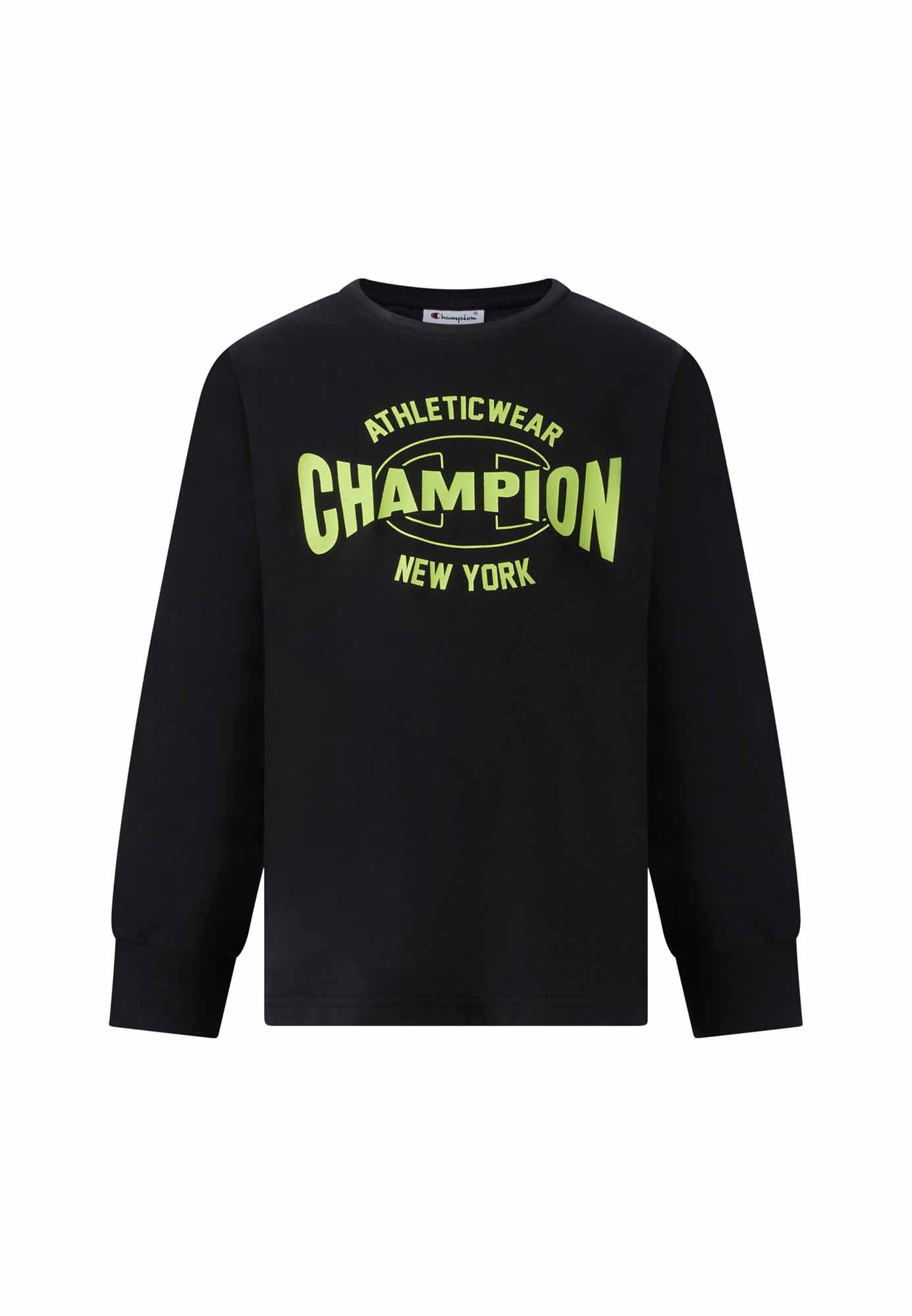 Champion B. T-Shirt, t-shirt a maniche lunghe Unisex bambino nero