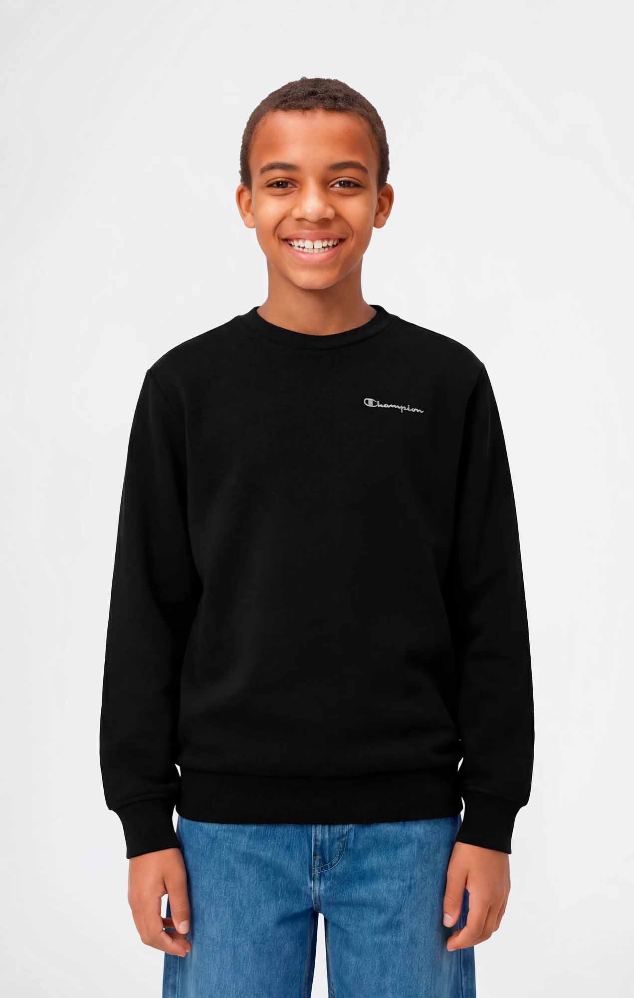 Champion Icons Crewneck, felpa da unisex bambino nera