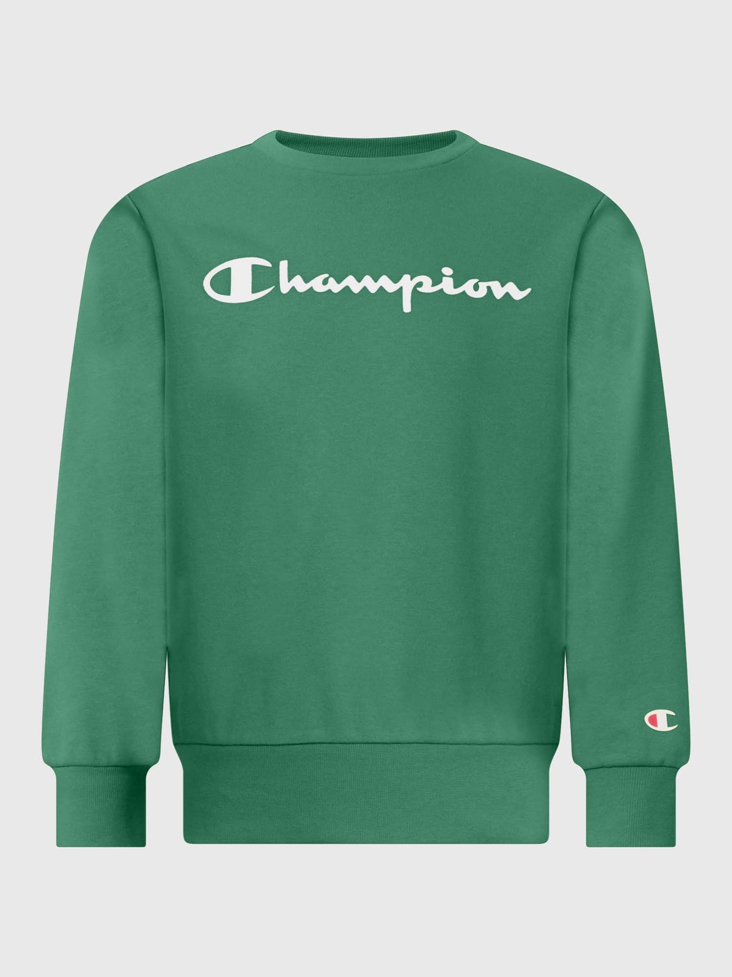 Felpa verde unisex bambino Champion con design confortevole