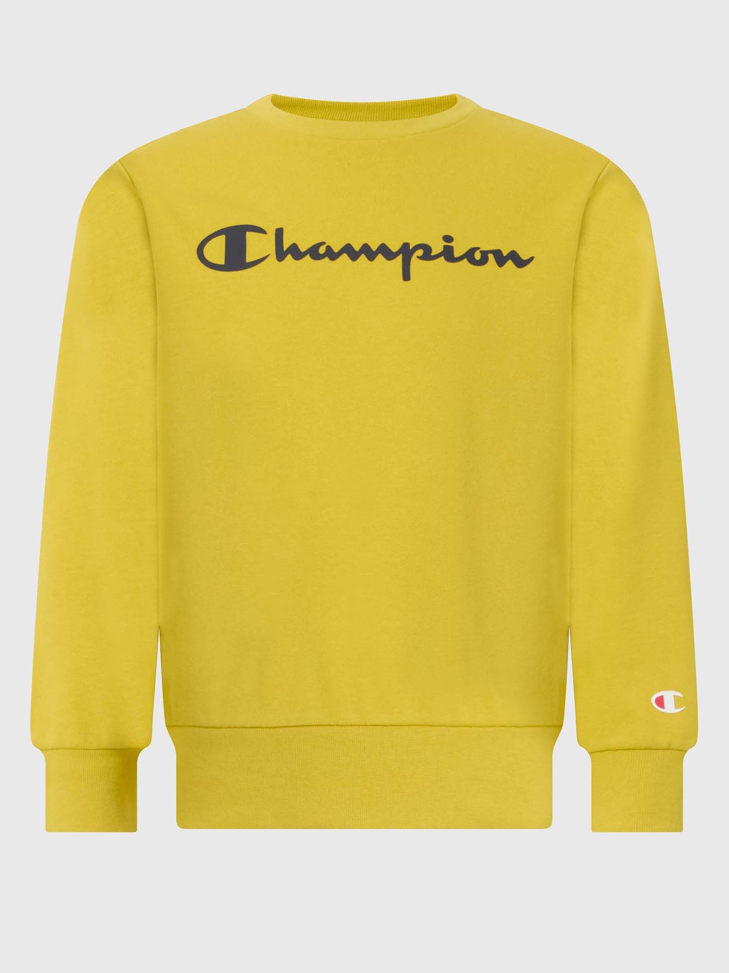 Felpa girocollo unisex bambino Champion gialla in cotone