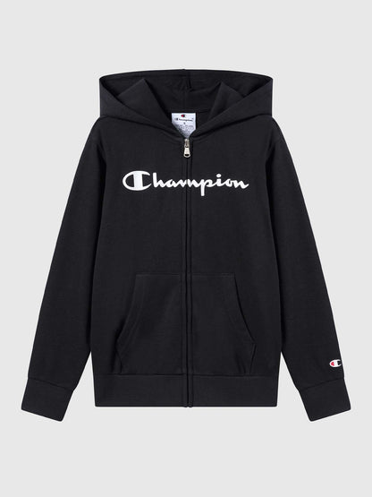Felpa con zip Champion nera per bambino unisex