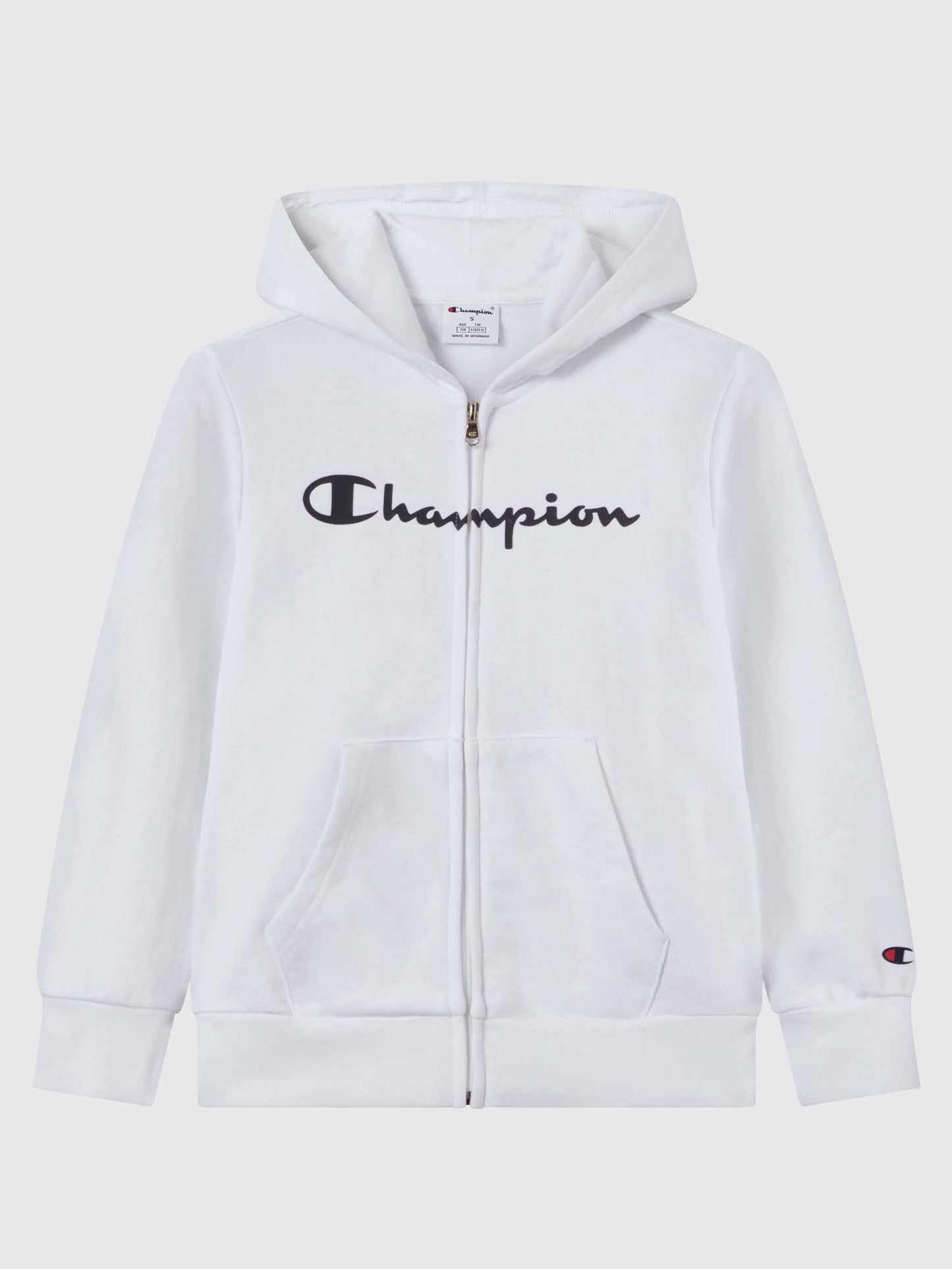 Felpa con zip bianca unisex bambino Champion