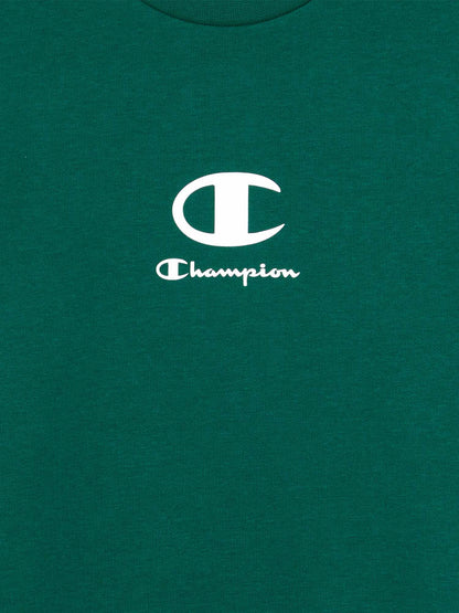 TUTA LOGO CHAMPION DA BAMBINO VERDE