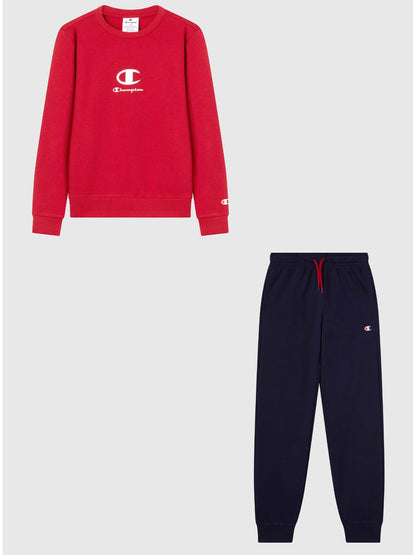 TUTA LOGO CHAMPION DA BAMBINO BORDEAUX