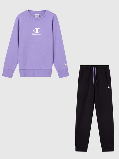 TUTA LOGO CHAMPION DA BAMBINO LILLA