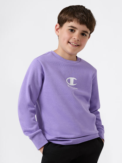 TUTA LOGO CHAMPION DA BAMBINO LILLA