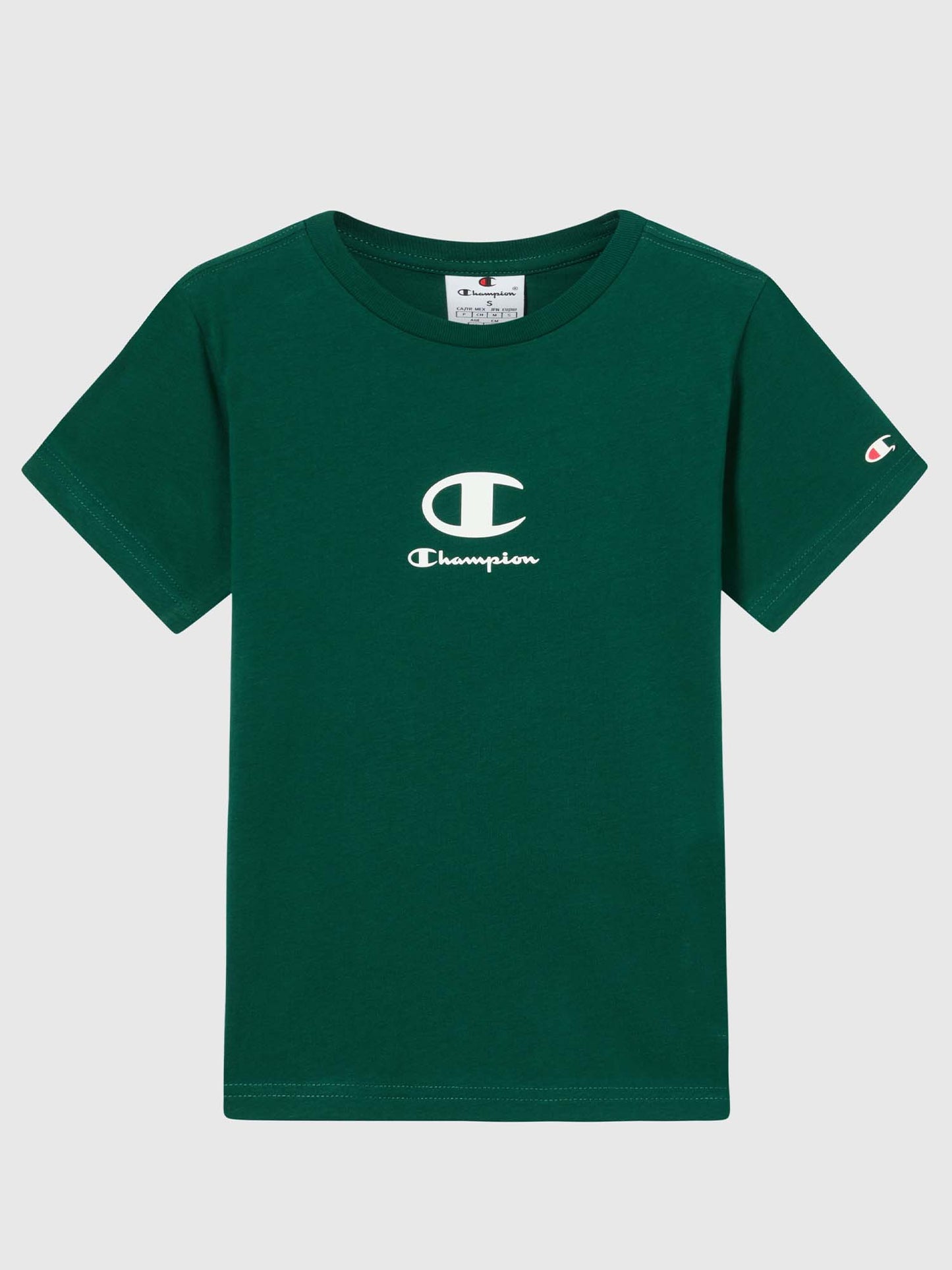 T-SHIRT GIROCOLLO CHAMPION JUNIOR VERDE