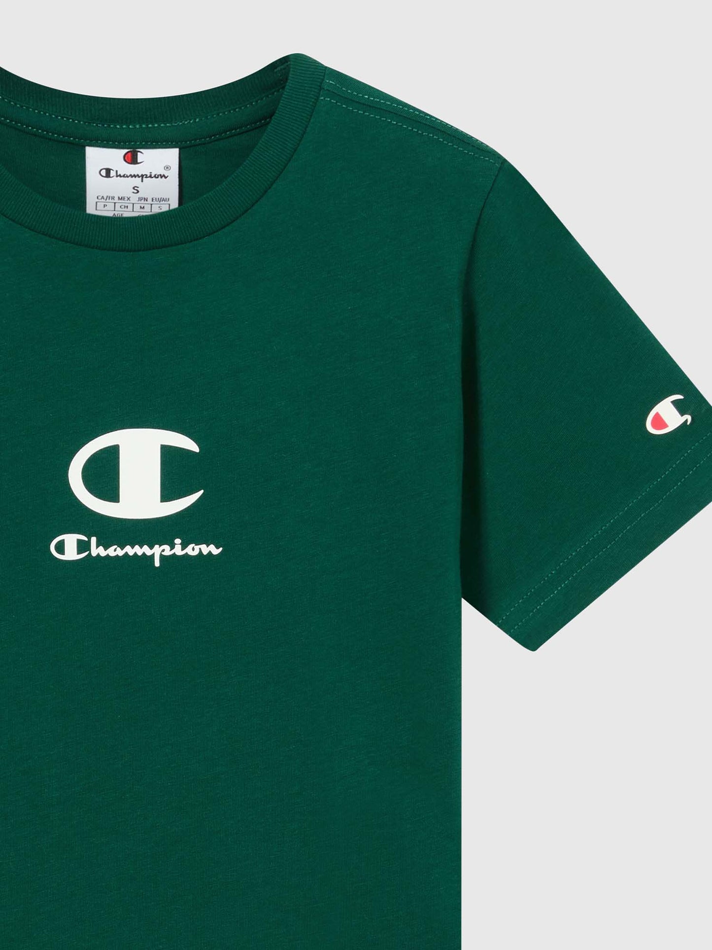 T-SHIRT GIROCOLLO CHAMPION JUNIOR VERDE