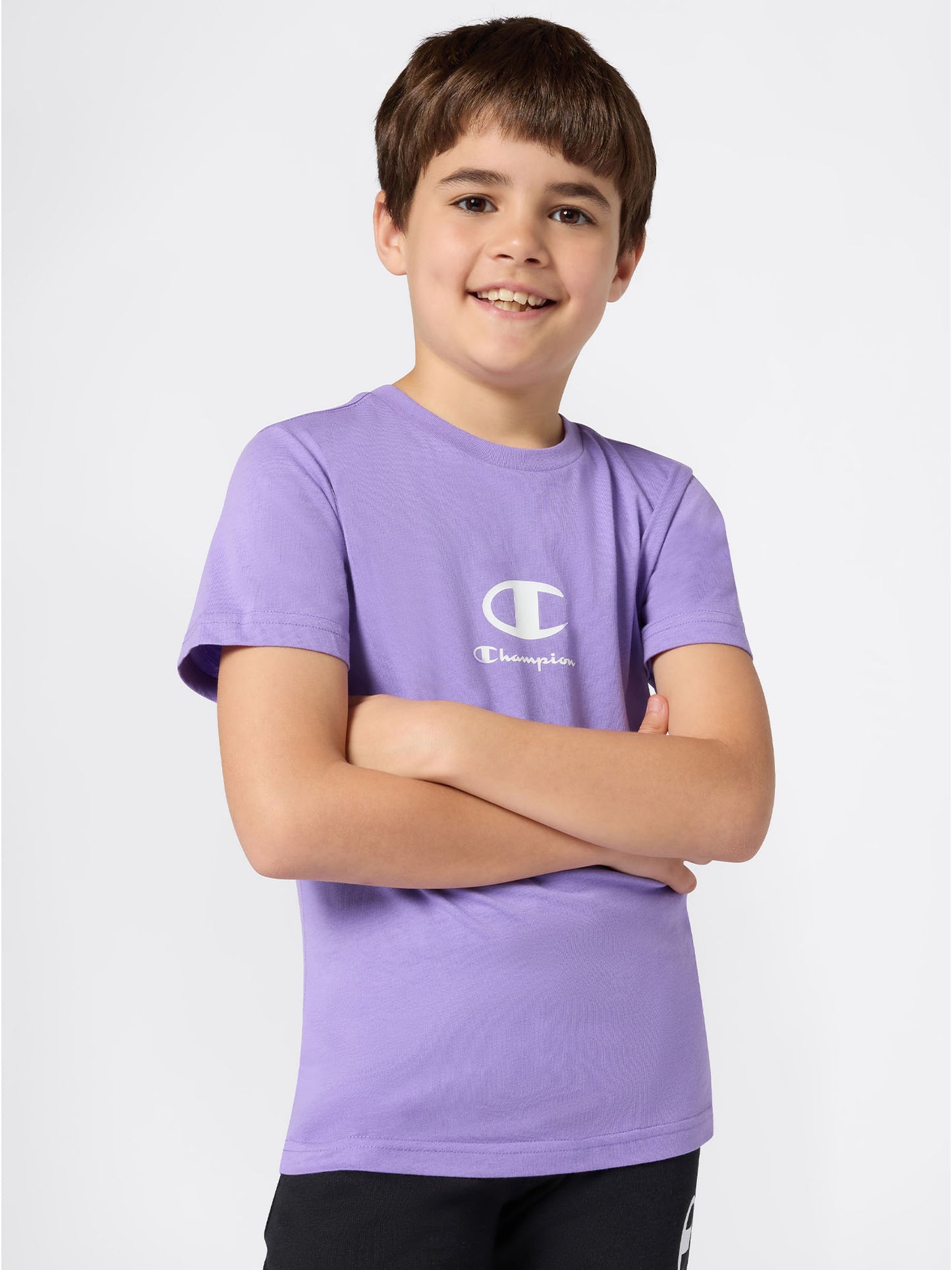 T-SHIRT GIROCOLLO CHAMPION JUNIOR LILLA