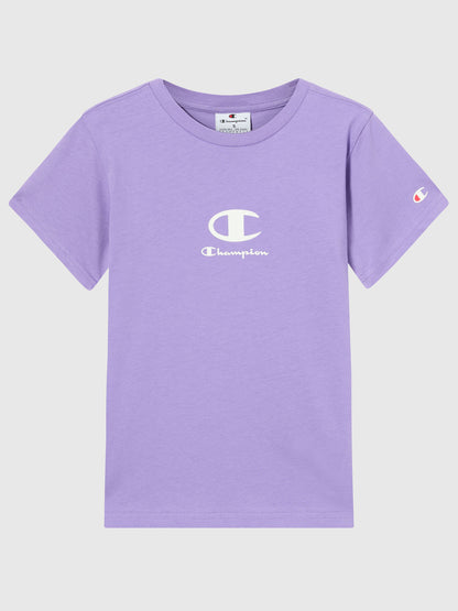 T-SHIRT GIROCOLLO CHAMPION JUNIOR LILLA