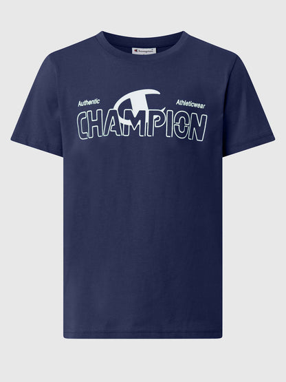 T-shirt maniche corte Champion blu unisex bambino