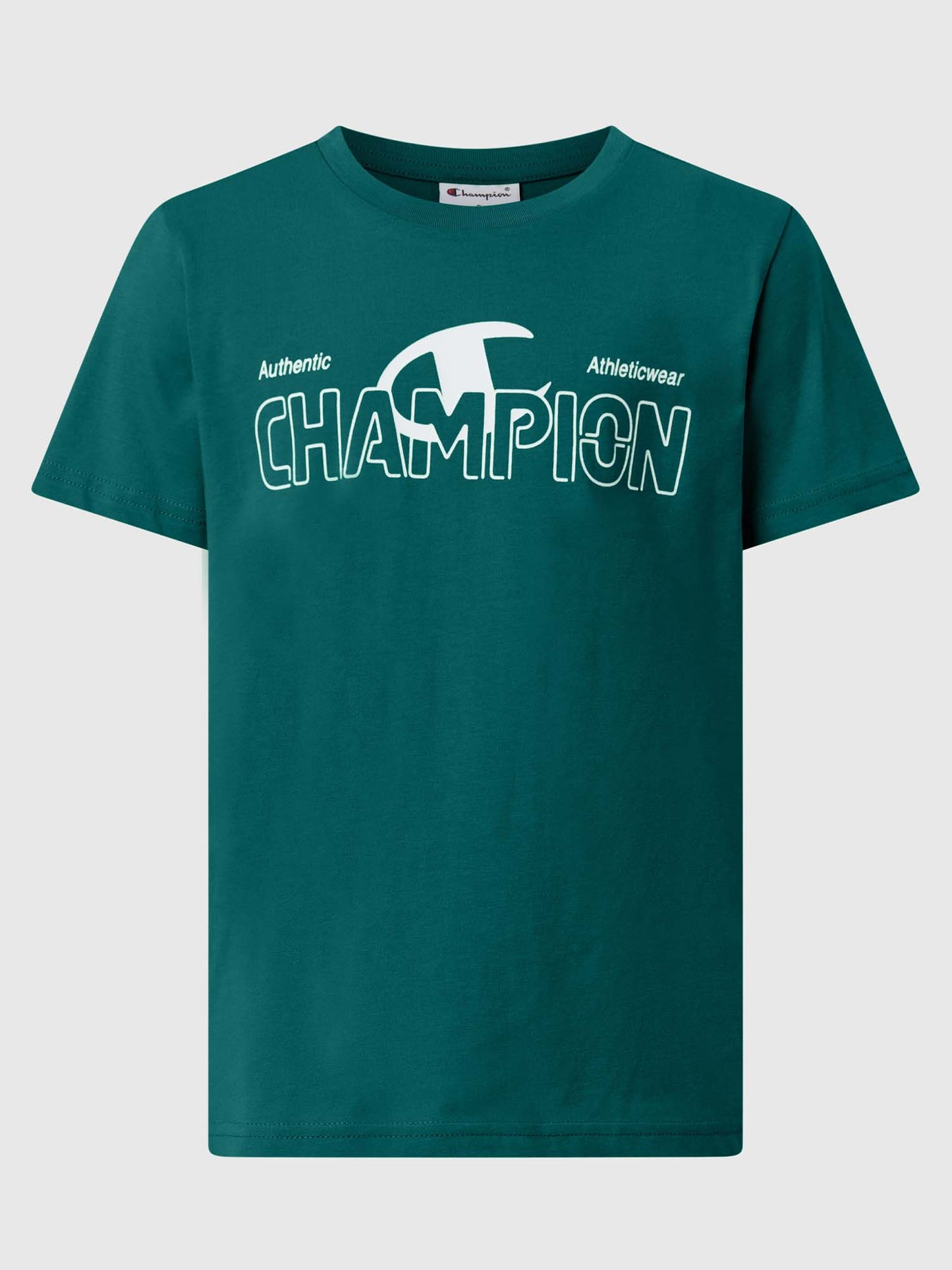 T-shirt verde da bambino unisex Champion a maniche corte