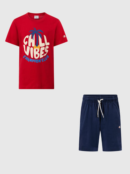 Champion b. completo completino da bambino/a rosso blu