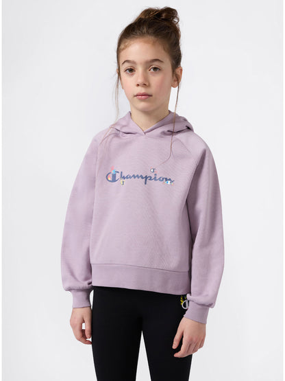 FELPA CON CAPPUCCIO CHAMPION DA BAMBINA LILLA