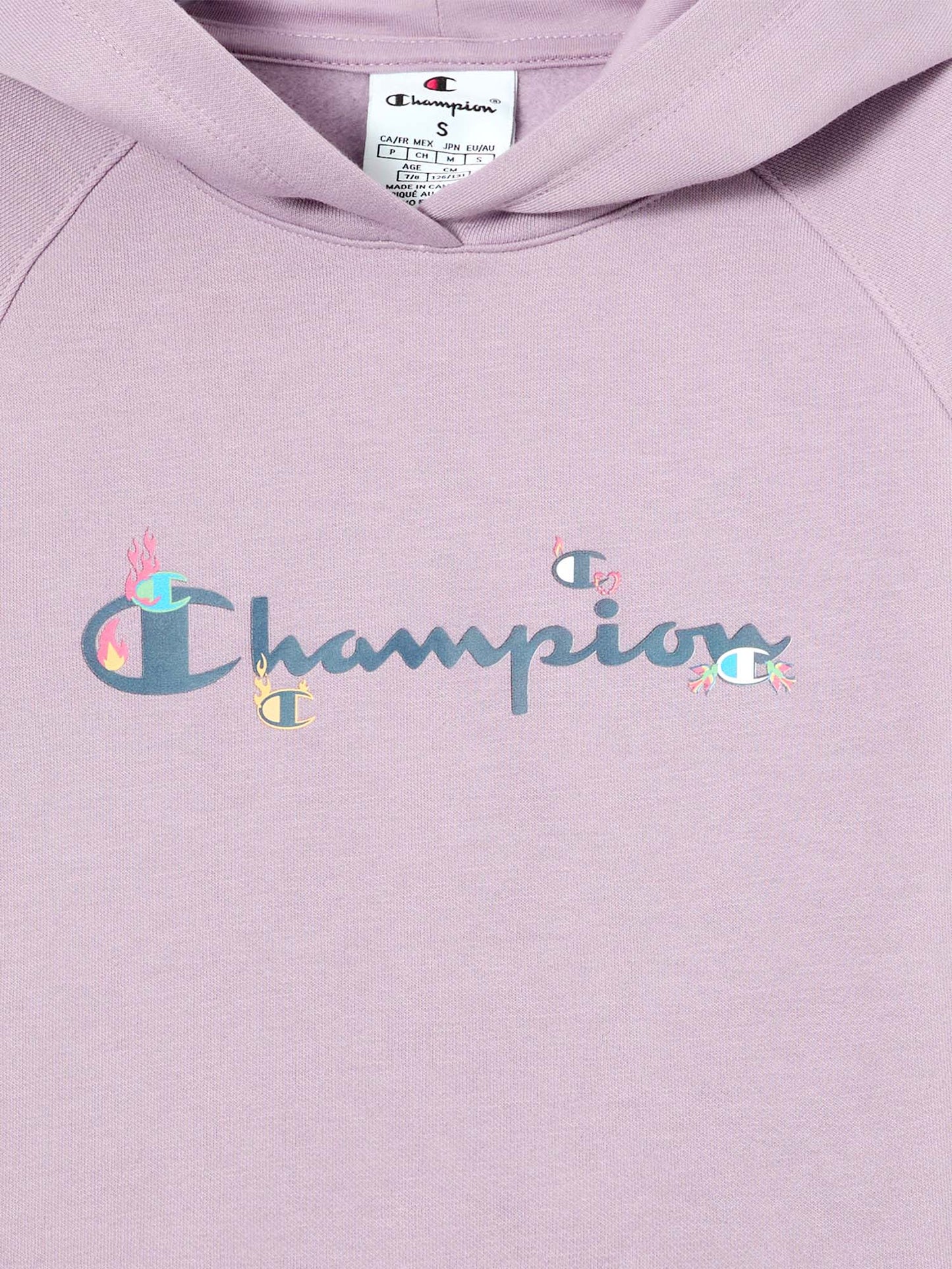 FELPA CON CAPPUCCIO CHAMPION DA BAMBINA LILLA