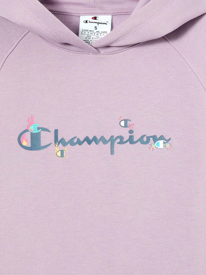 FELPA CON CAPPUCCIO CHAMPION DA BAMBINA LILLA