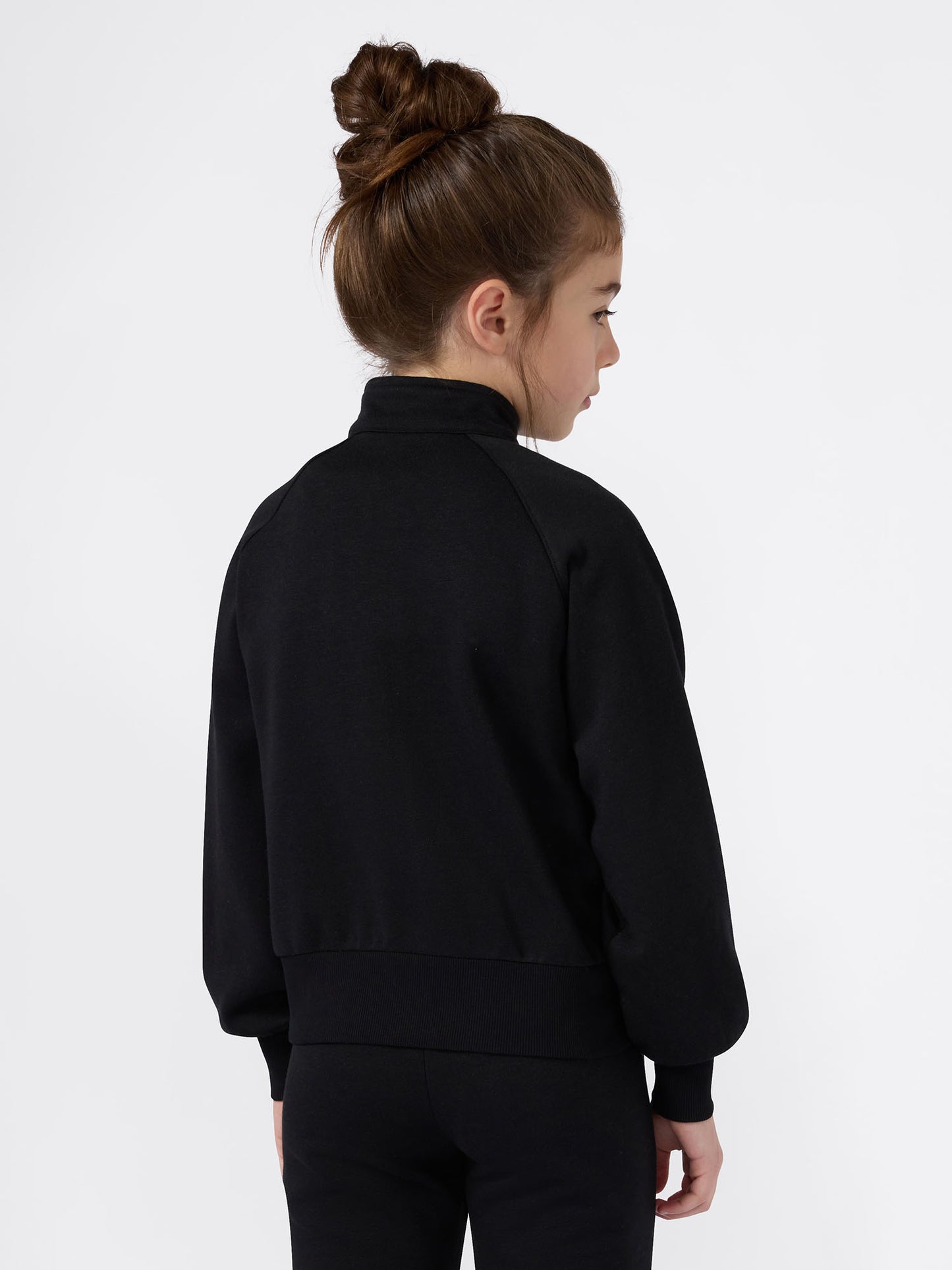 FELPA CON ZIP CHAMPION DA BAMBINA NERO