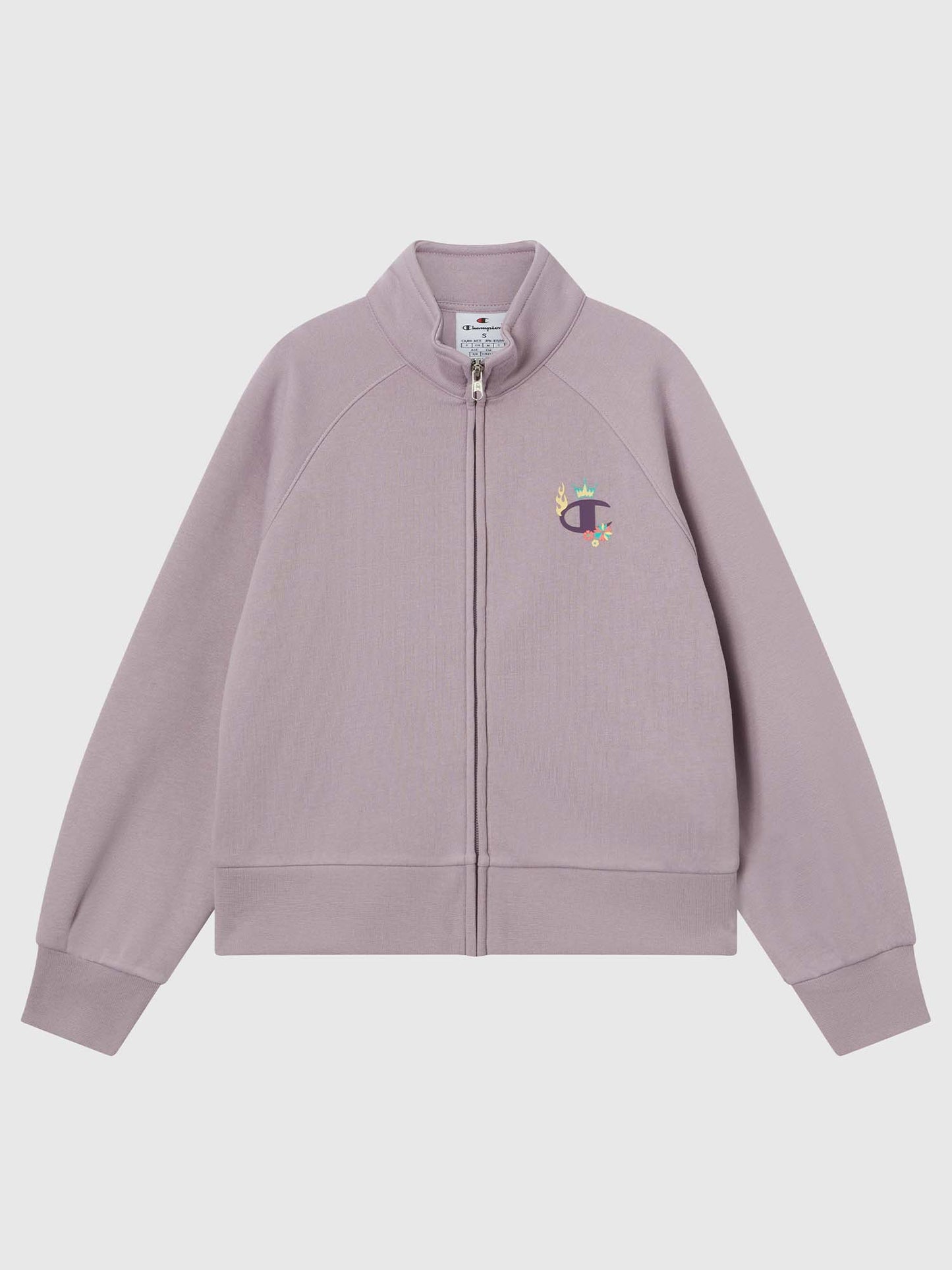 FELPA CON ZIP CHAMPION DA BAMBINA LILLA
