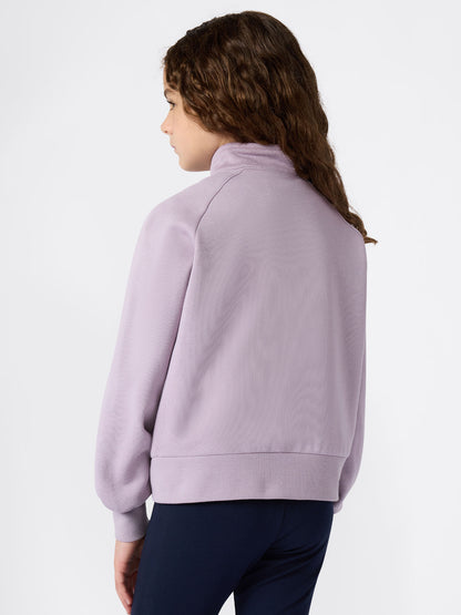 FELPA CON ZIP CHAMPION DA BAMBINA LILLA