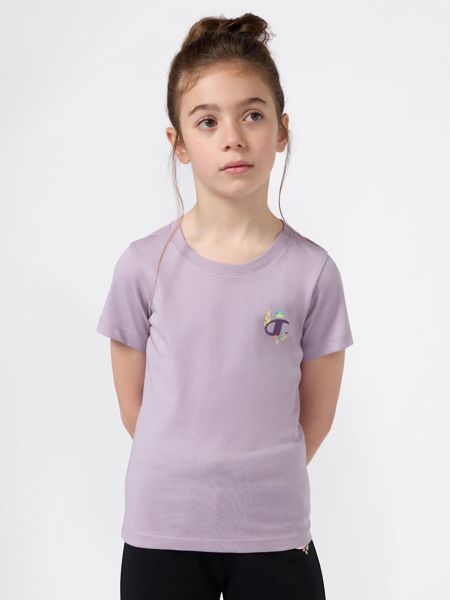 T-SHIRT CHAMPION DA BAMBINA LILLA