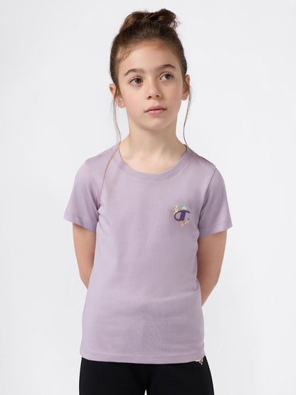 T-SHIRT CHAMPION DA BAMBINA LILLA
