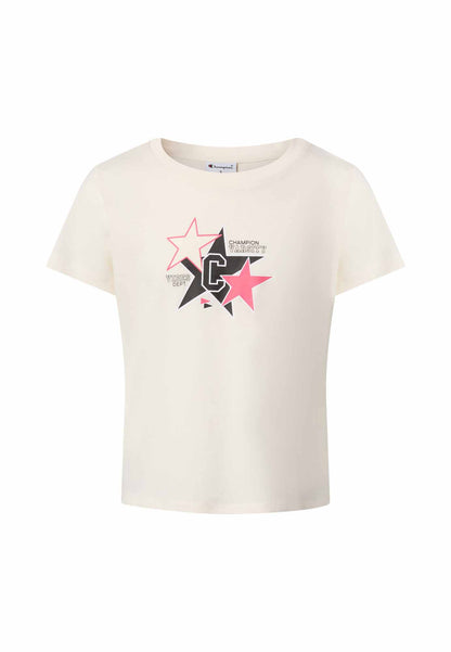 Champion G., t-shirt a maniche lunghe Unisex bambino crema
